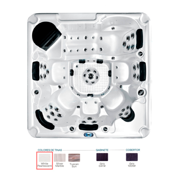 JACUZZI SANTORINI 215x215x92 white pearl